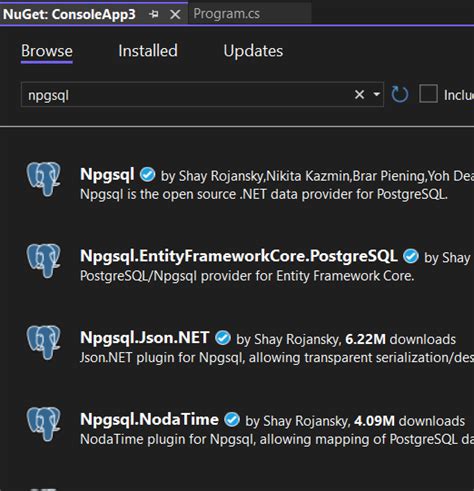 install npgsql windows 10.